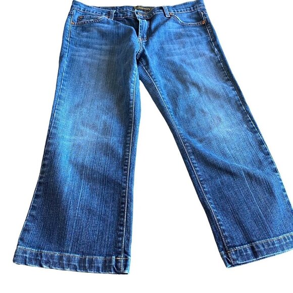 David Kahn Heidi Cropped Capri Jeans Women's Sz 30 Beachy Coastal‎ Hipster - Picture 1 of 12